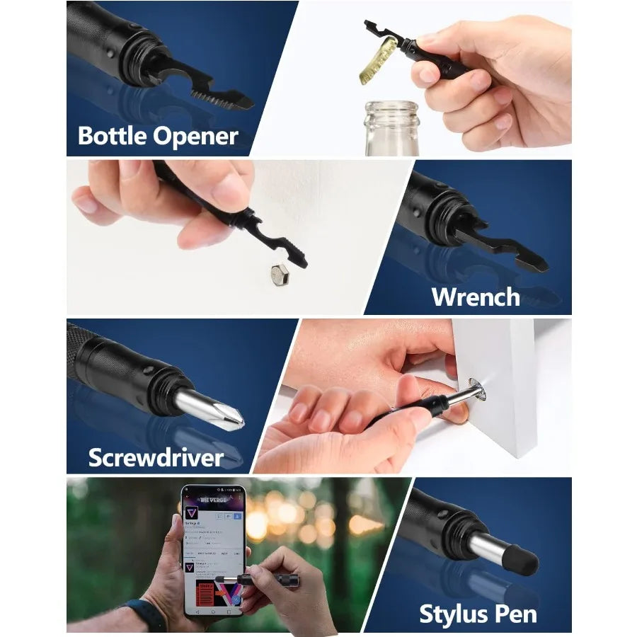 12 In 1 Tactical Pen Self Defense Multitool for Everyday Carry Outdoor Survival
