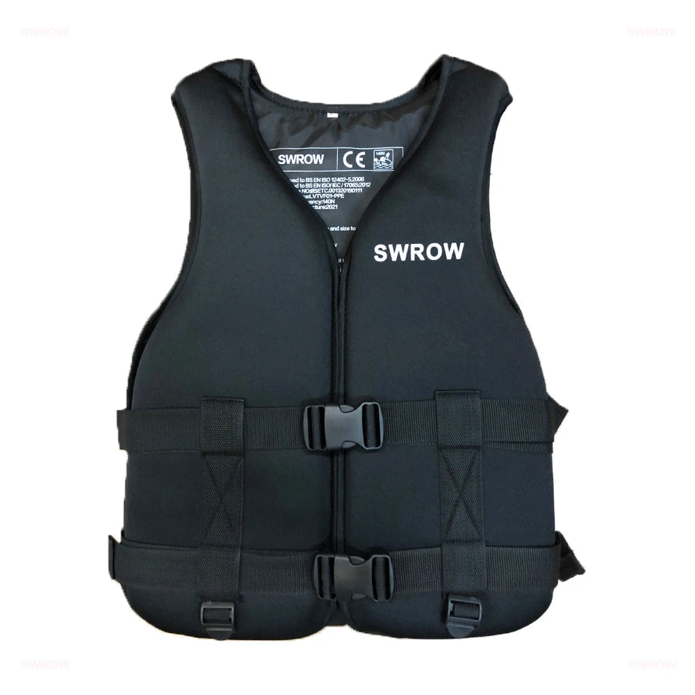 Neoprene Sea Life Jacket Adults Men Buoyancy Drifting Safety Vest Buckle Floating Foam Surfing Sailboard Racing Boats Kayaks
