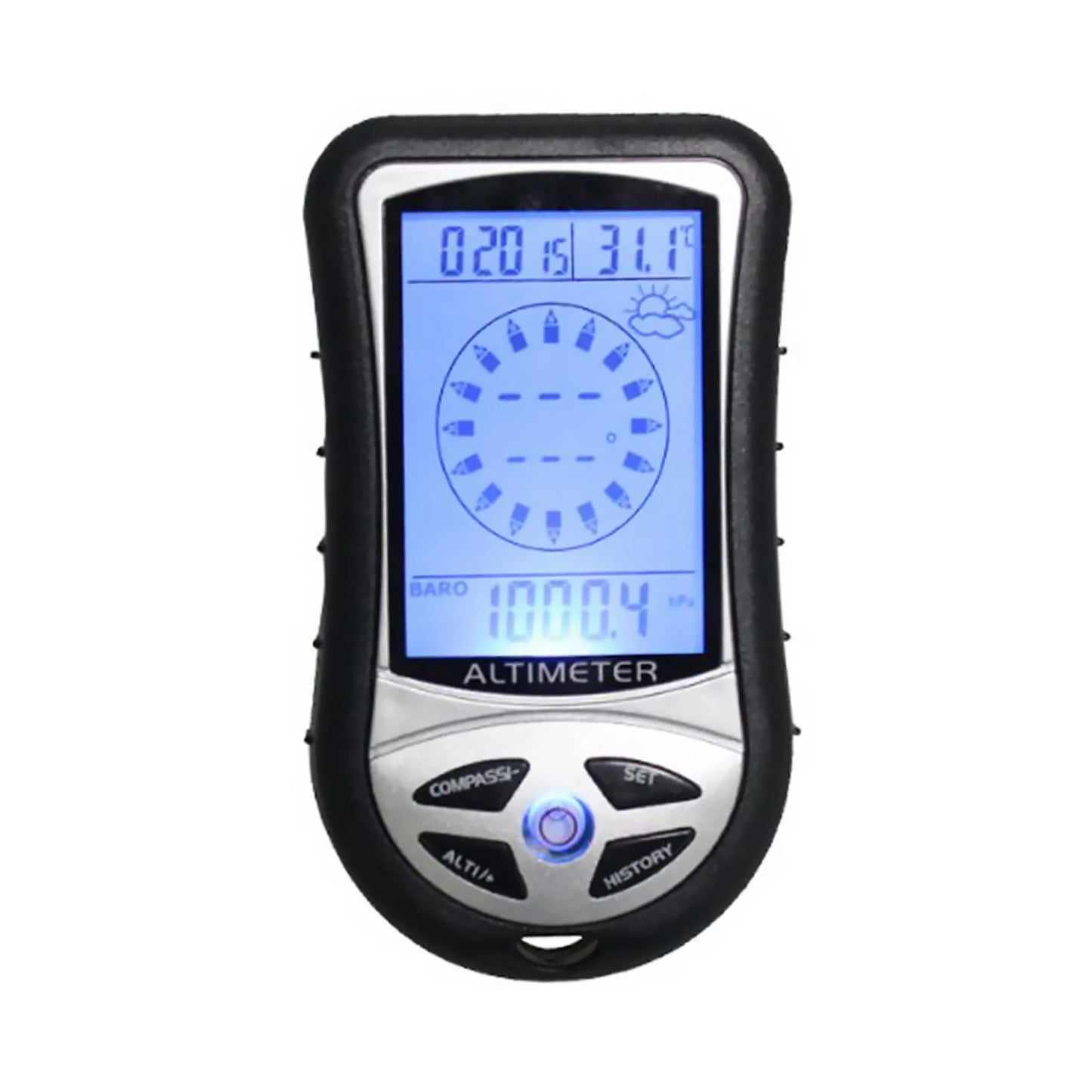 8-in-1 Handheld Digital Altimeter Compass Thermometer Backlight Outdoor Camping Travel Altimeter Barometer