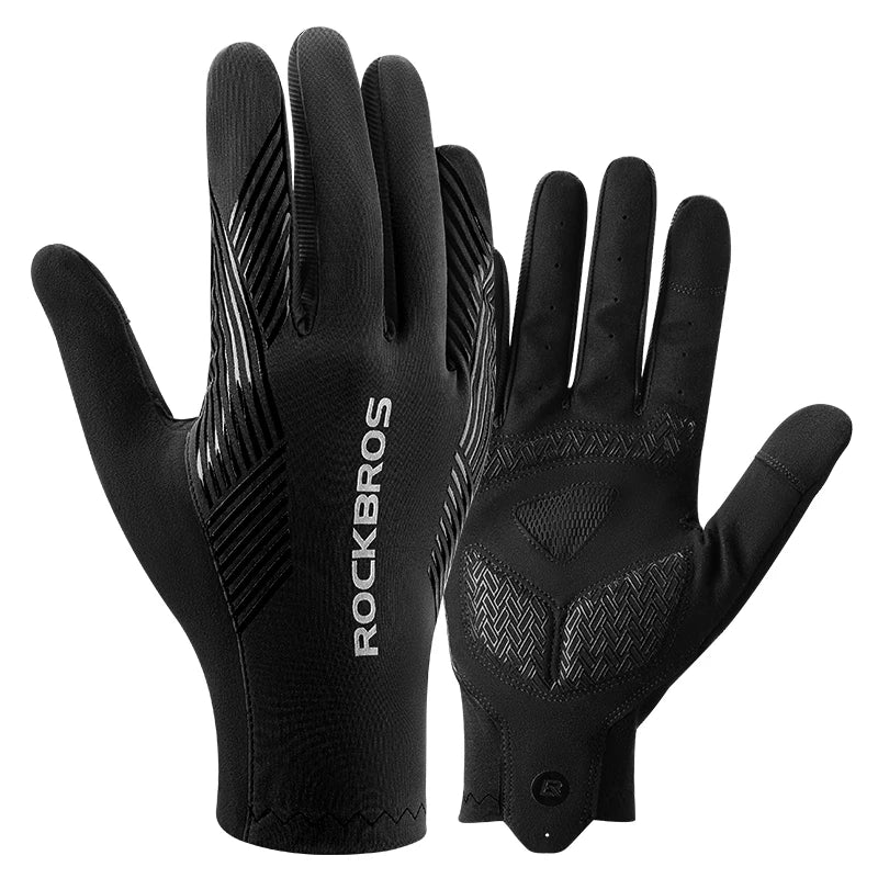 Rockbros Cycling Gloves Breathable Full Finger Touchscreen Non Slip MTB RoadBike