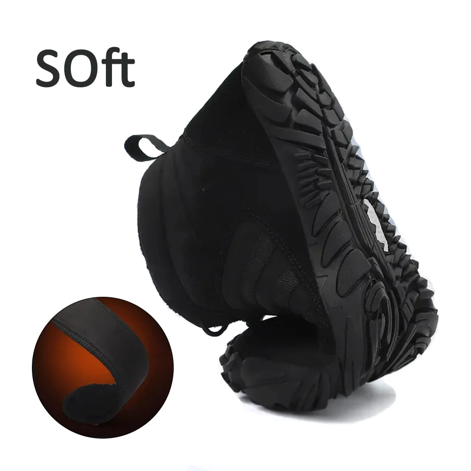 Winter Hiking Boots Waterproof Fur Ankle Boots For Men And Women Size 47