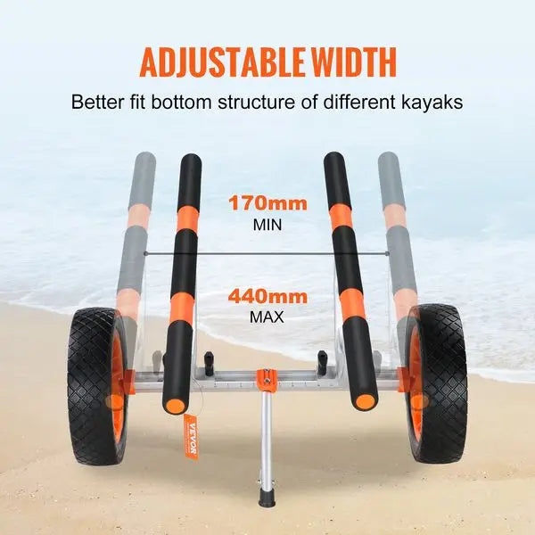 Heavy Duty Kayak Cart Foldable Trolley for Easy Transport