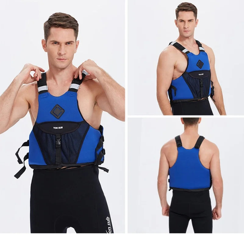 Life Vest Adults Jet Ski Kayak KiteSurf Life Jacket Motorboats Swimming Drifting Fishing Rescue Pocket Dropshipping Life Belt