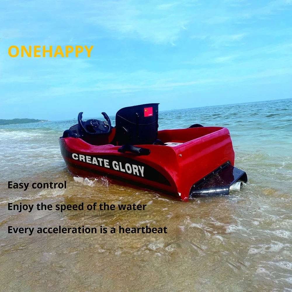 15KW Mini Hydrojet Kart Boat With Detachable Battery 50KmH Speed 90Min Runtime