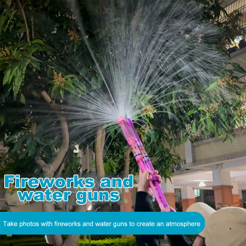 Fireworks Water Gun Beach Water Fighting Toy Large Capacity Tube Outdoor Water Toy Pull-Out Sprinkler Toy for Bathing Pool Party