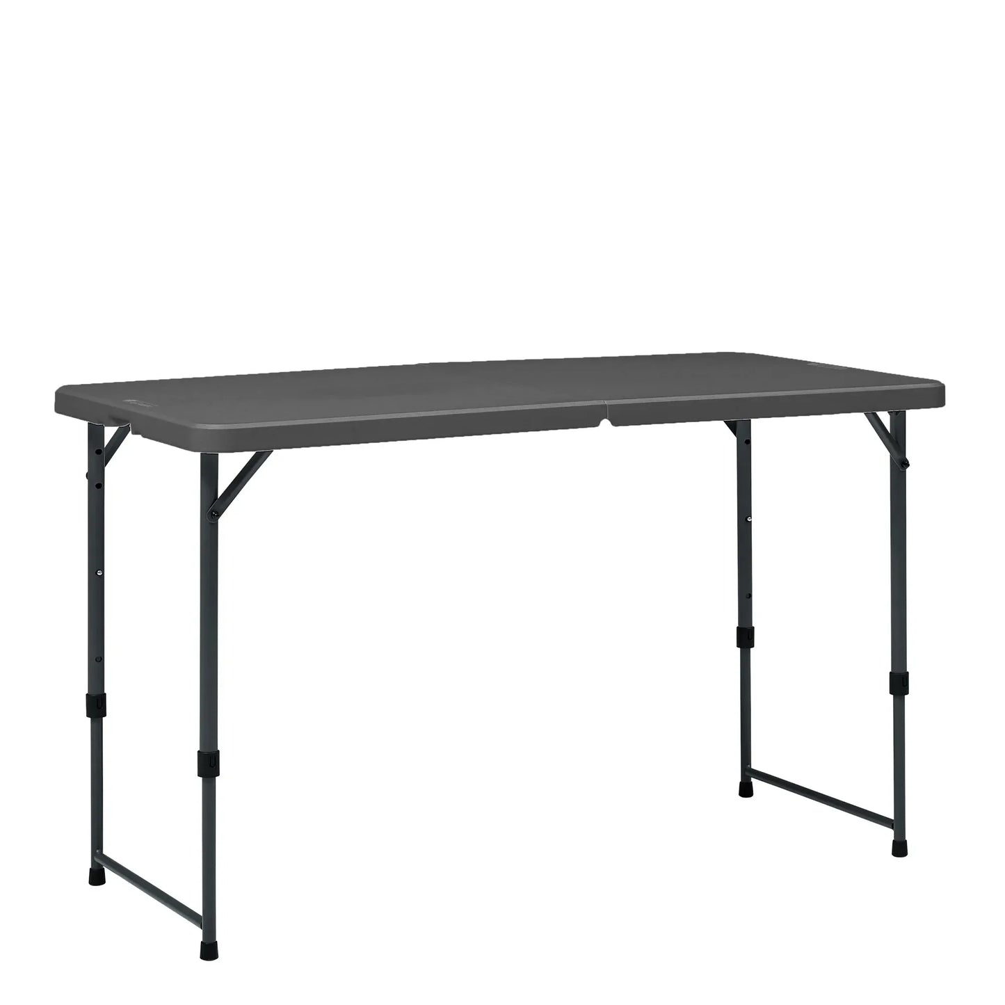 4 Foot Adjustable Height Folding Plastic Table, Black