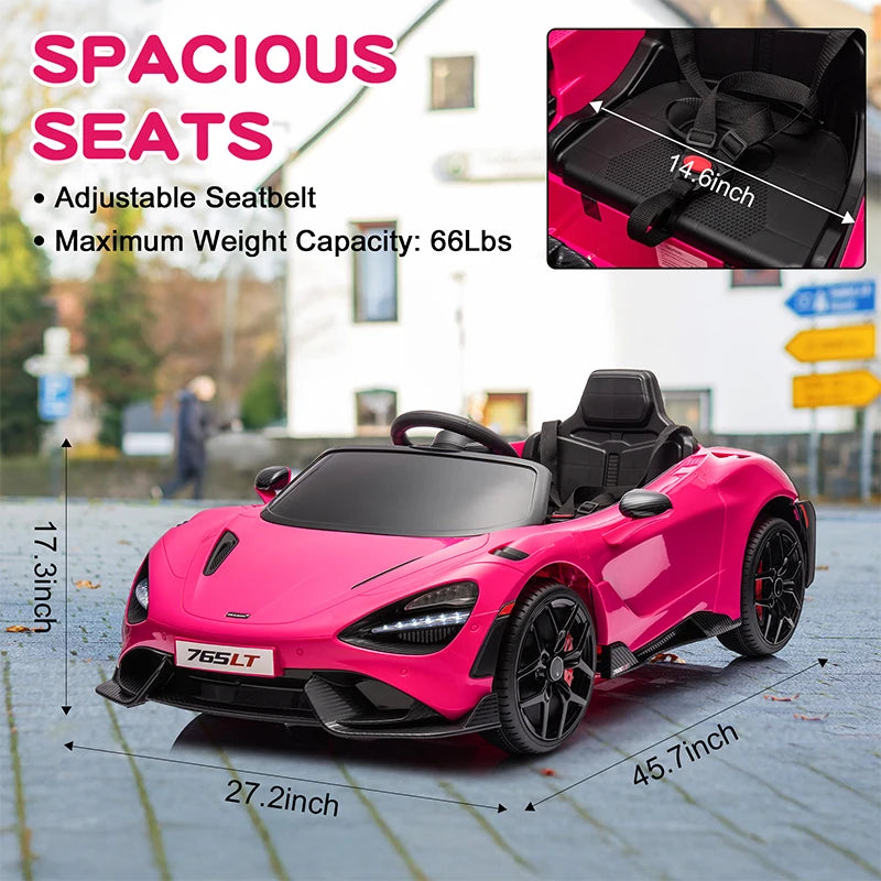 Mukidy Officially Licensed McLaren 765LT Ride On Car For Kids