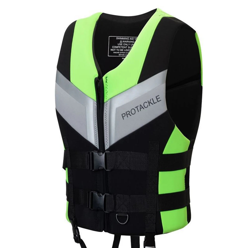 Neoprene Sea Life Jacket Adults Men Buoyancy Drifting Safety Vest Buckle Floating Foam Surfing Sailboard Racing Boats Kayaks