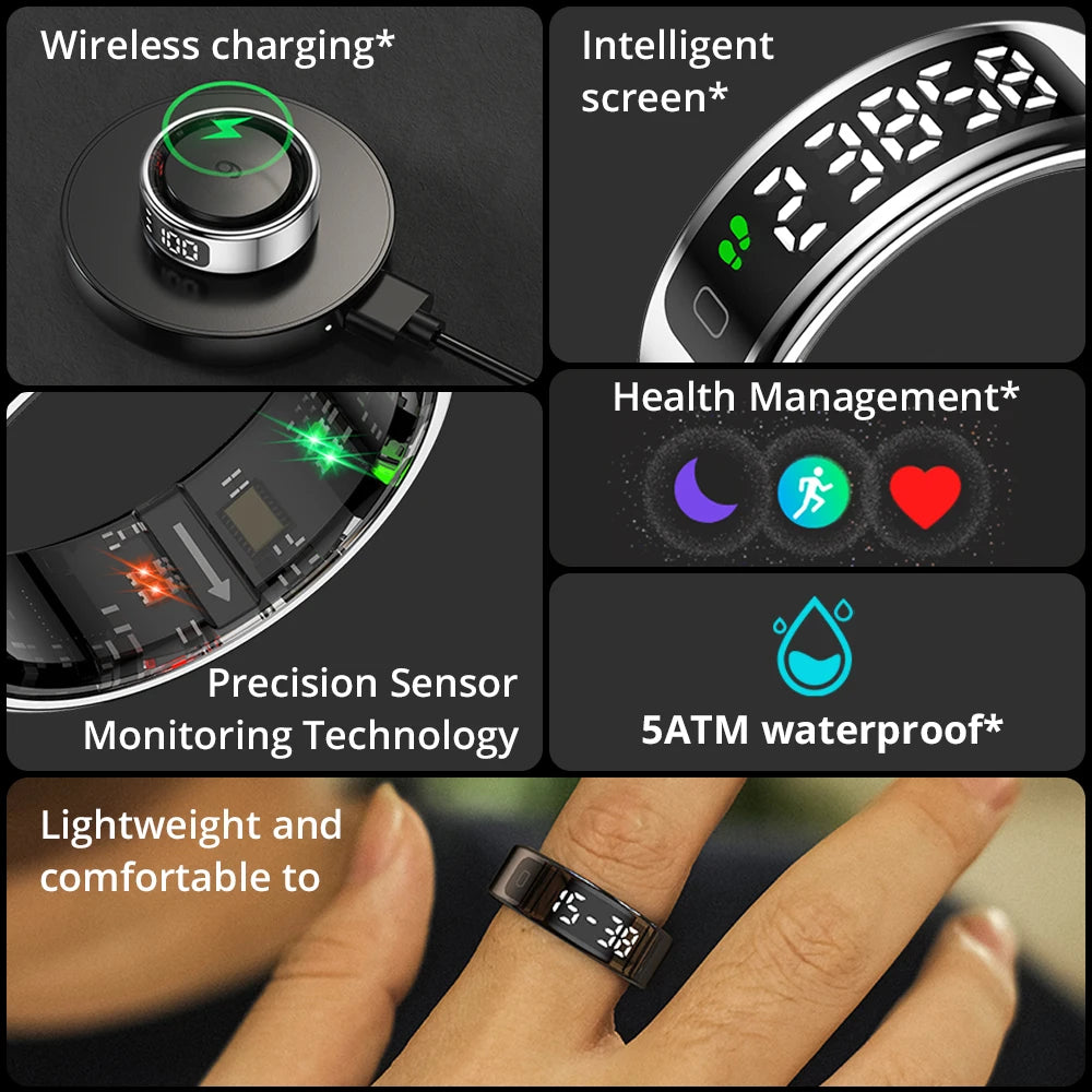 COLMI R12 Smart Ring Display Touch Health Manager 5ATM Waterproof