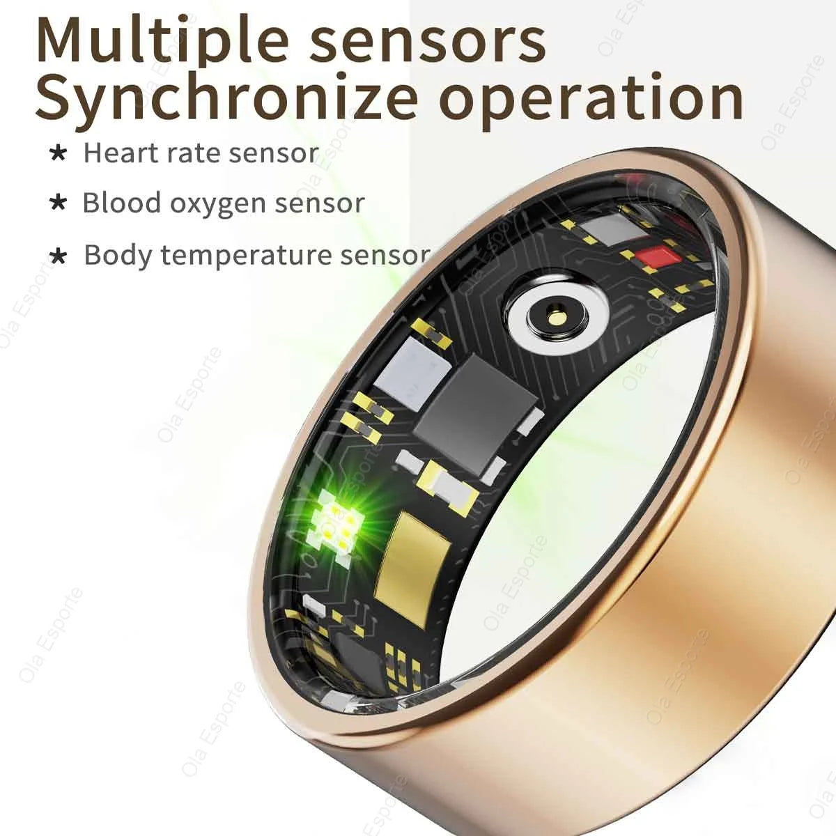 Smart Ring With Heart Rate And SpO2 Monitor IP68 Waterproof