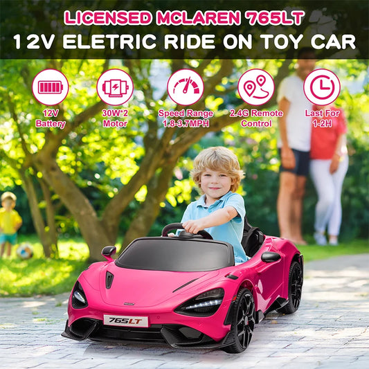 Mukidy Officially Licensed McLaren 765LT Ride On Car For Kids