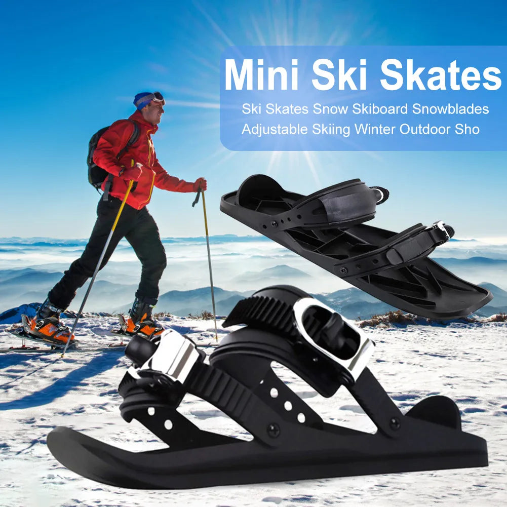 Adjustable Mini Ski Skates Skiboards for Adults Winter Outdoor Sports