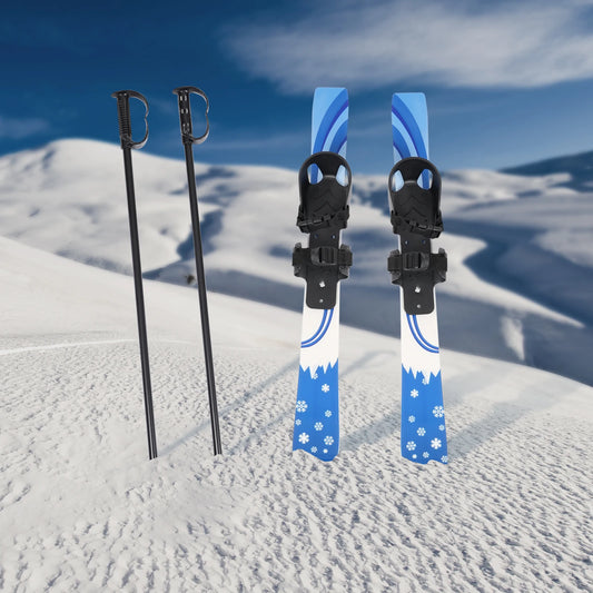 Kids Ski Set With Poles 68x6cm Skis For Beginners Ages 2 To 8 Outdoor Snow