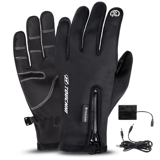 USB Heated Touch Screen Gloves Windproof Hand Warmer for Outdoor Skiing Cycling