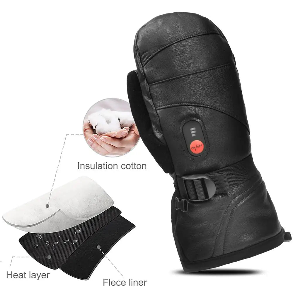 Savior Heated Gloves Touch Battery Powered Waterproof Windproof Ski Mittens