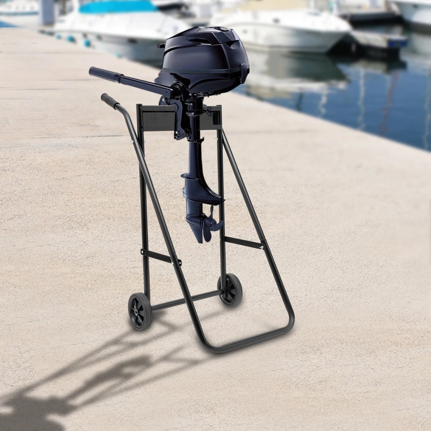 Folding Outboard Boat Motor Cart 154 Lbs Stand Heavy Duty Trolley