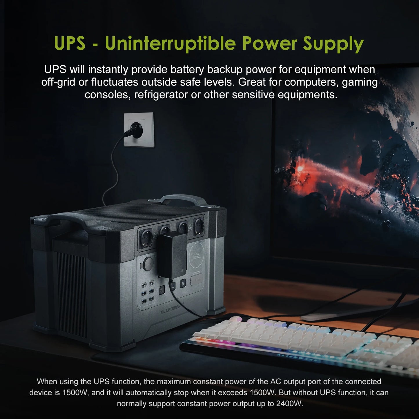 ALLPOWERS S2000 Pro Outdoor Generator 2400W MPPT Portable Power Station