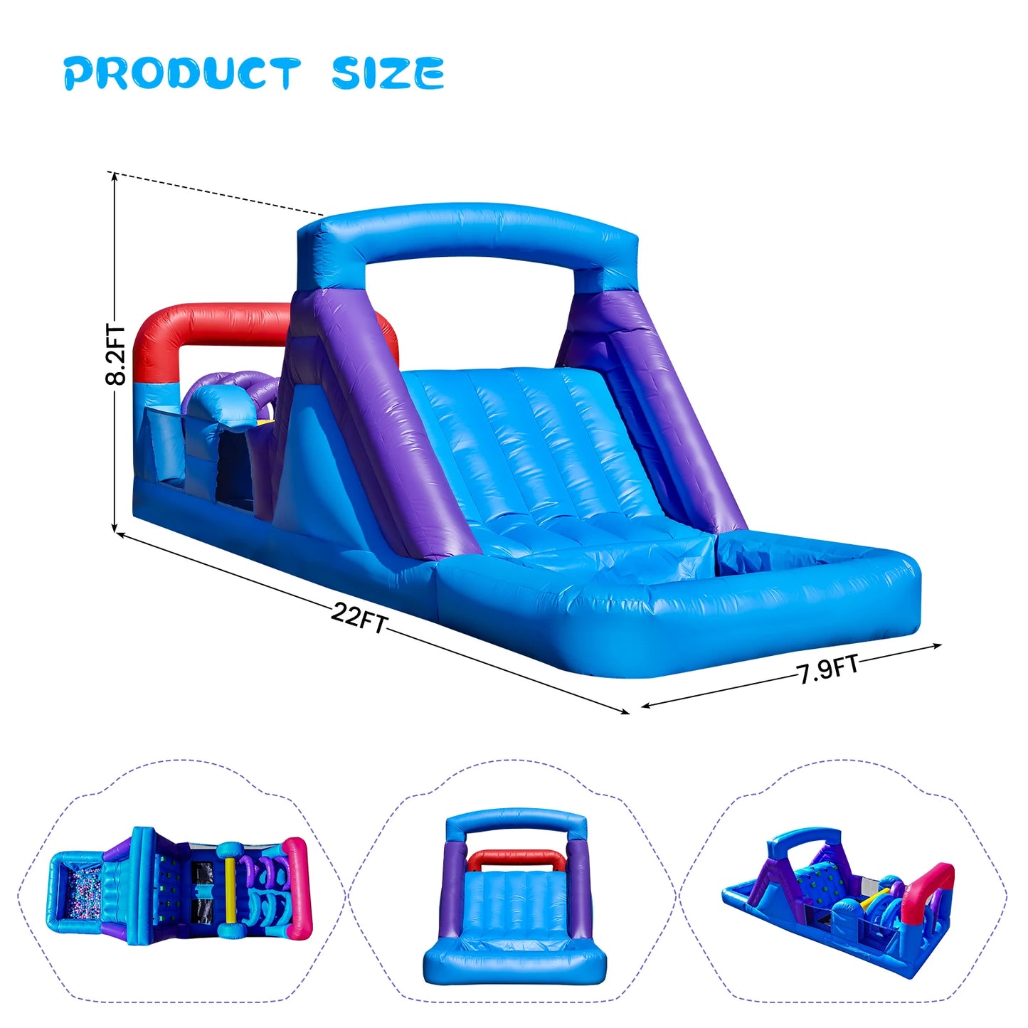 6.7m Commercial PVC Inflatable Obstacle Course Bounce House Castle For Kid Party Children's playground, children's toys