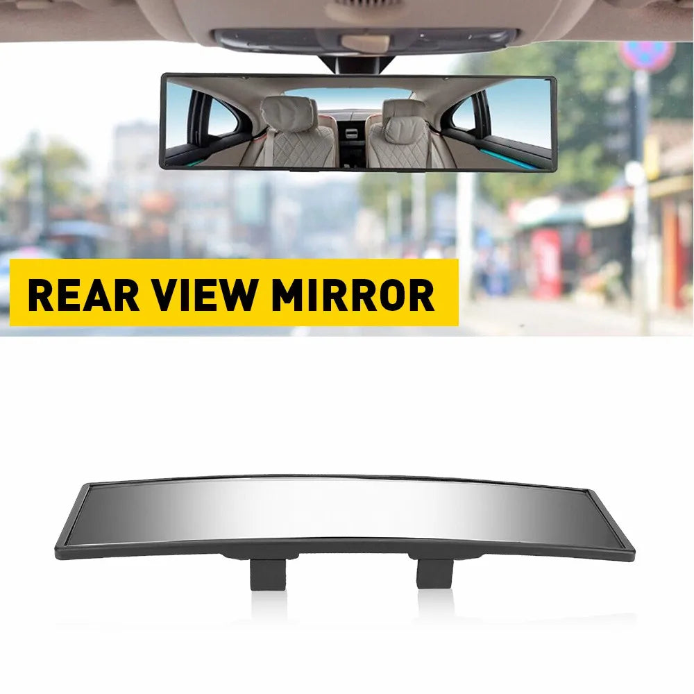 Universal 240mm Wide Convex Interior Clip On Rear View Mirror Anti Glare