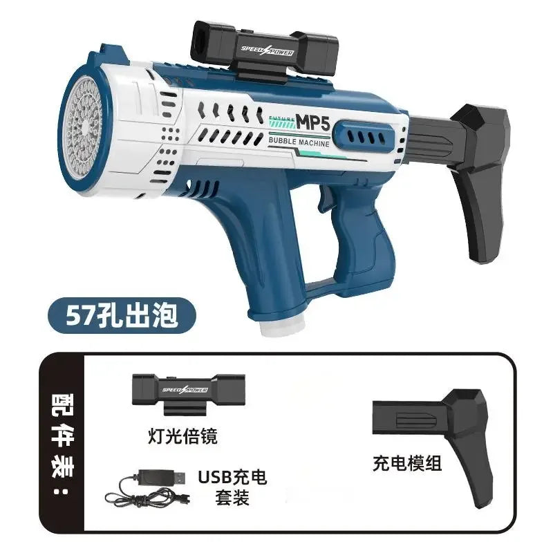 Fully Automatic Bubble Gun for Kids With Colorful Lights