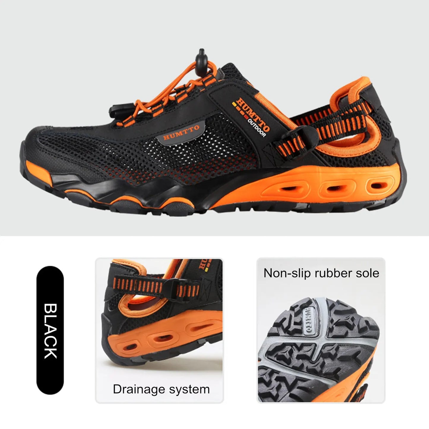 HUMTTO Men Summer Wading Hiking Shoes Breathable Quick Dry Trekking Sneakers