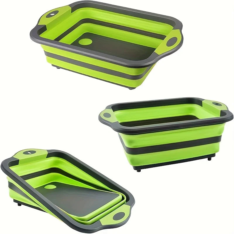 Portable Space Saving Basin With Built In Sink And Storage For Outdoor Camping