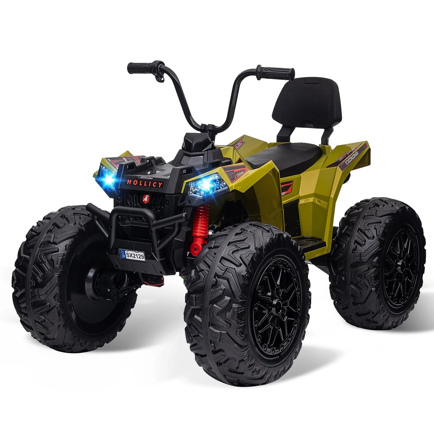 Kids Electric ATV 24V Ride On Car Toys Powerful 4x80w 2x7AH Battery Long Playtime Bluetooth Music Player LED Light EVA Tires