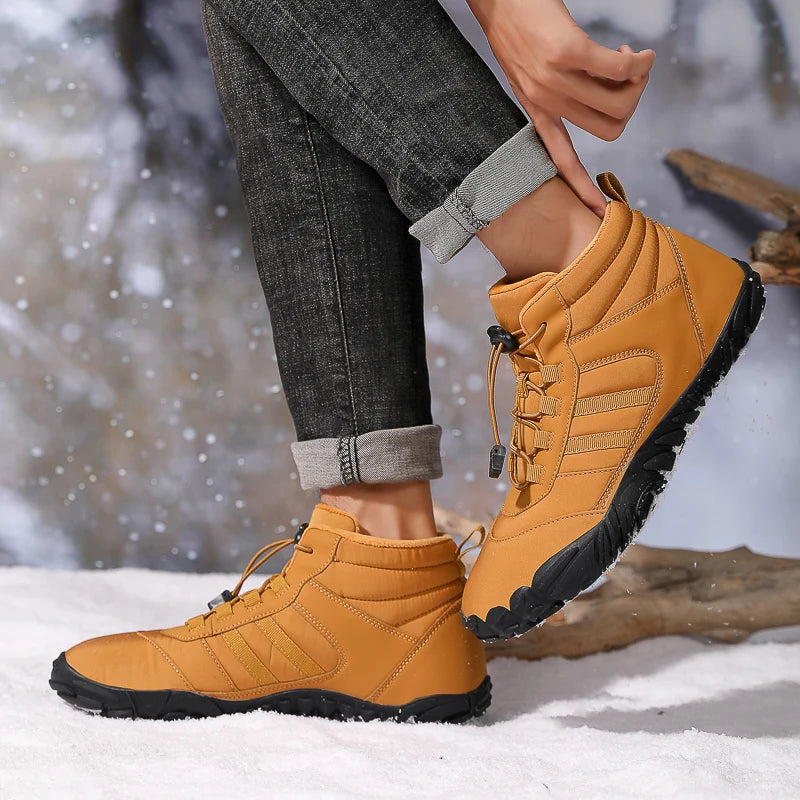Winter Hiking Boots Waterproof Fur Ankle Boots For Men And Women Size 47