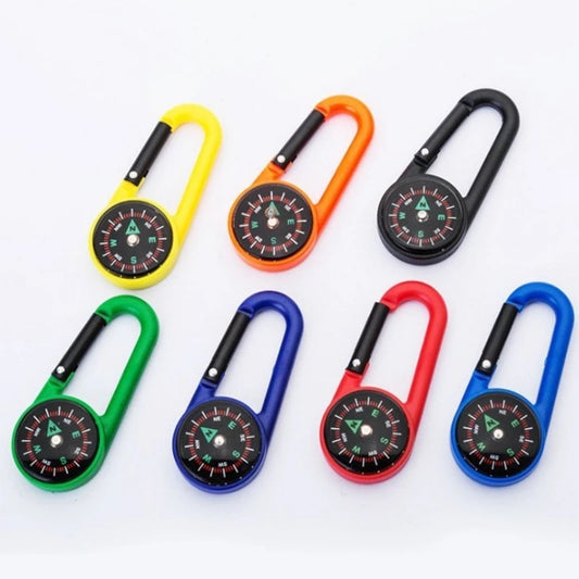 Mini Lightweight Compass With Carabiner Keychain For Camping Survival