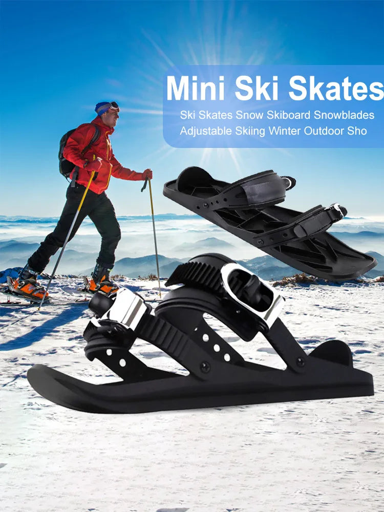 Adjustable Mini Ski Skates Skiboards for Adults Winter Outdoor Sports