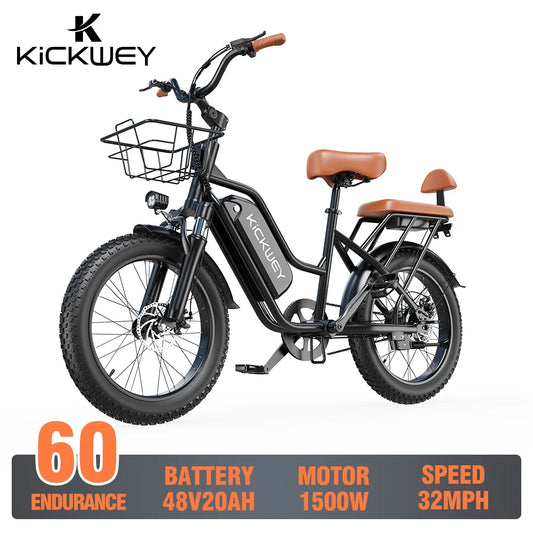 Kickwey Electric Mountain Bike 48V 1500W Removable Battery