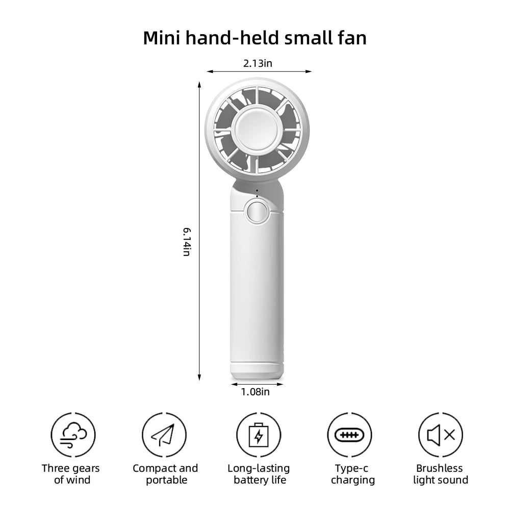 Miflame USB Mini Portable Handheld Rechargeable Fan