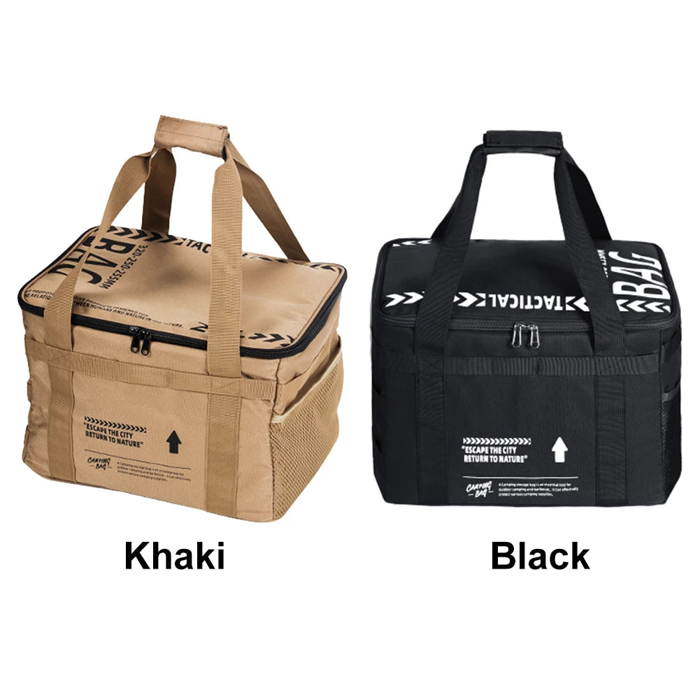 20 L Picnic Bag Camping Storage Bag Portable Camping Hiking Meal Bag for Beach Picnic Road Trip Travel for Family Activities