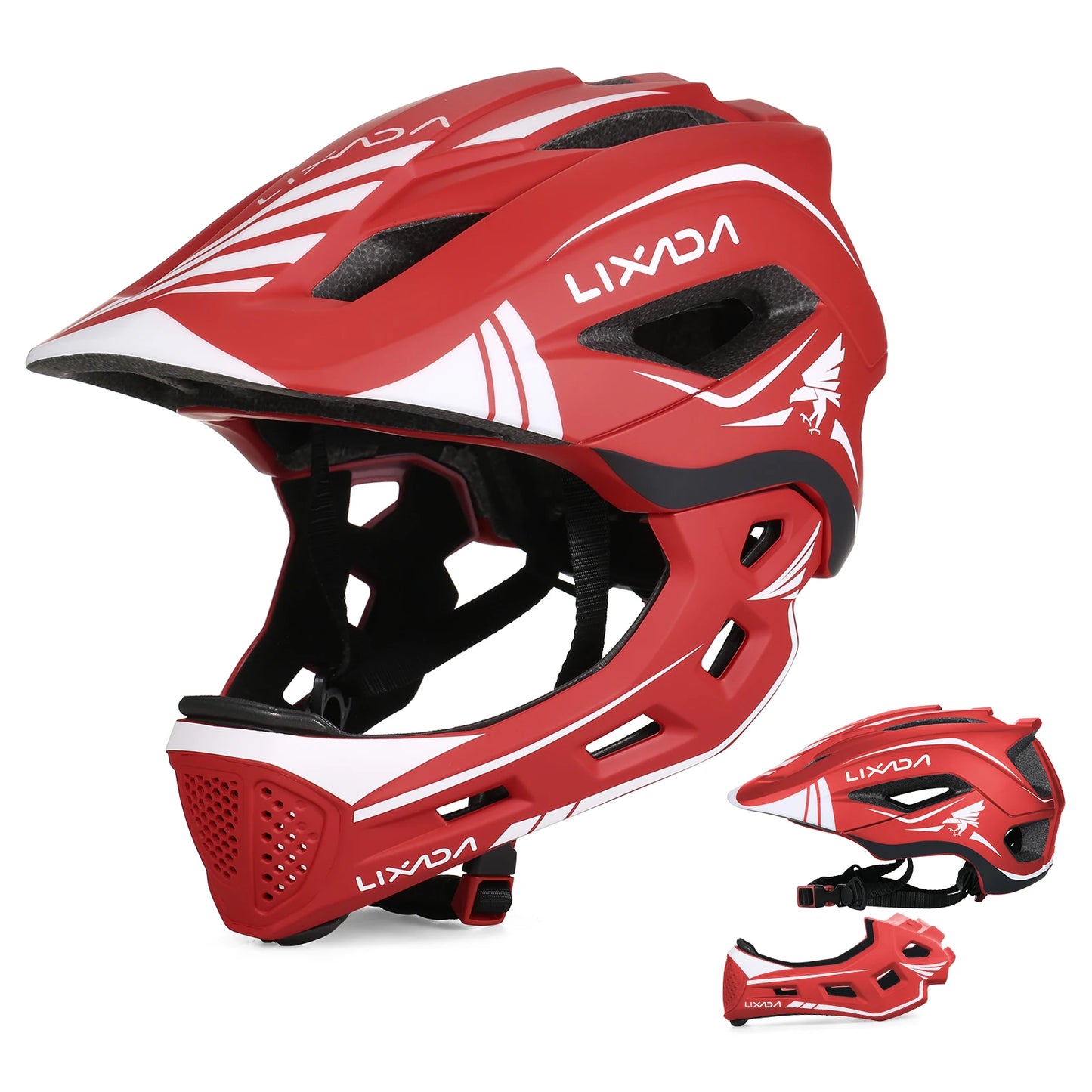 Lixada Kids 2 In 1 Detachable Full Face Cycling Helmet Safety CE