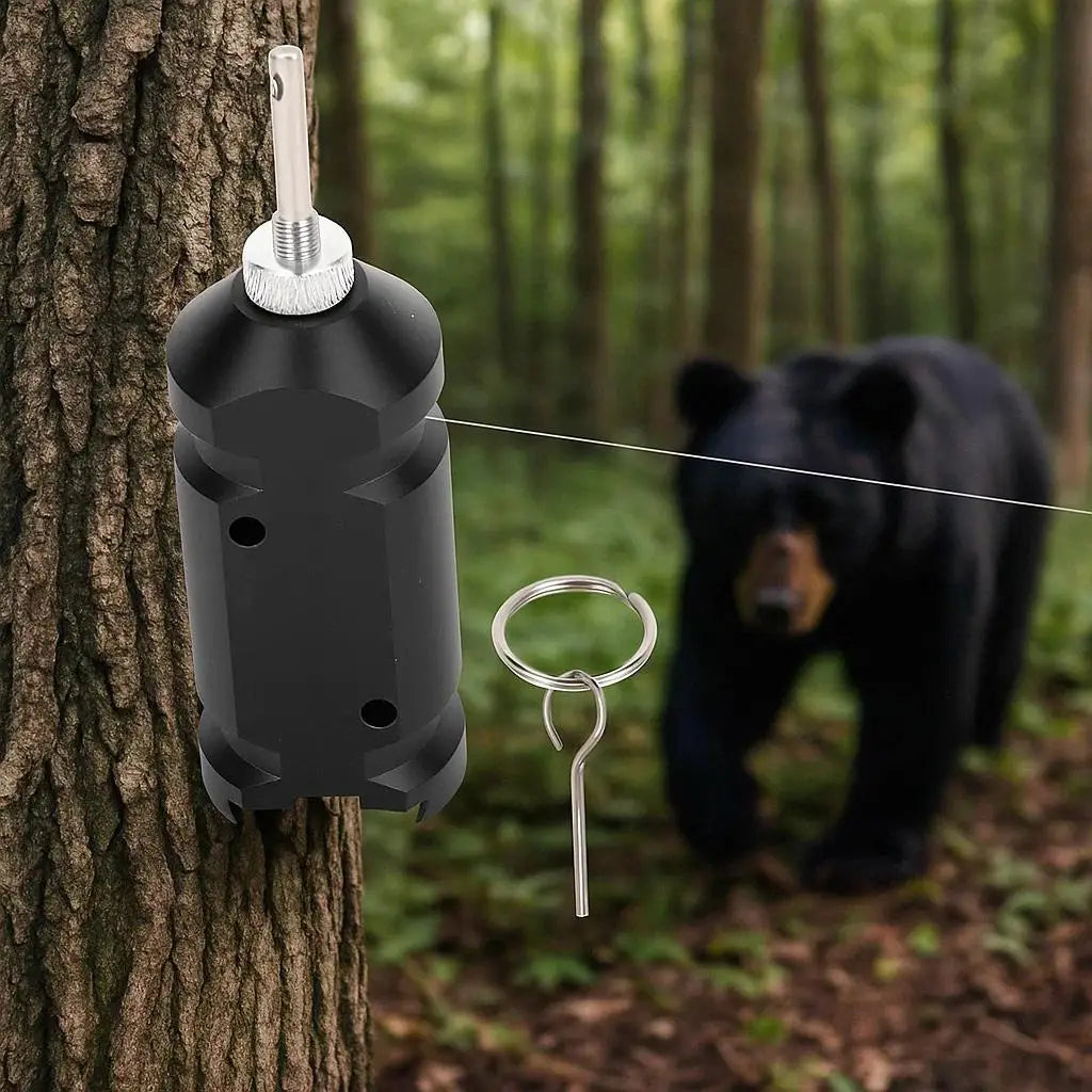 5-Pack Camping Trip Wire Alarm Perimeter Early Warning System Bear Deterrent for Hiking Campsite (Adapter Not Included)