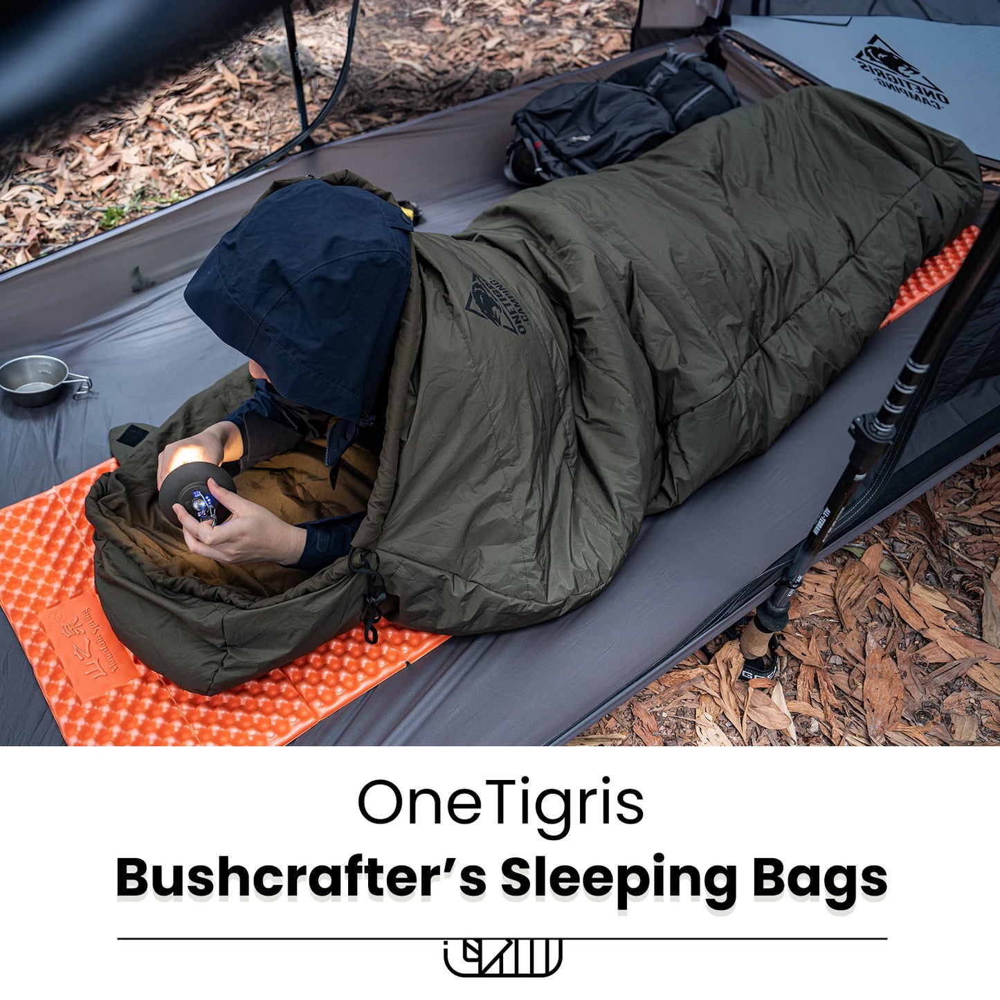 OneTigris Bushcrafter Tactical Mummy Sleeping Bag Camping Bushcraft Backpacking
