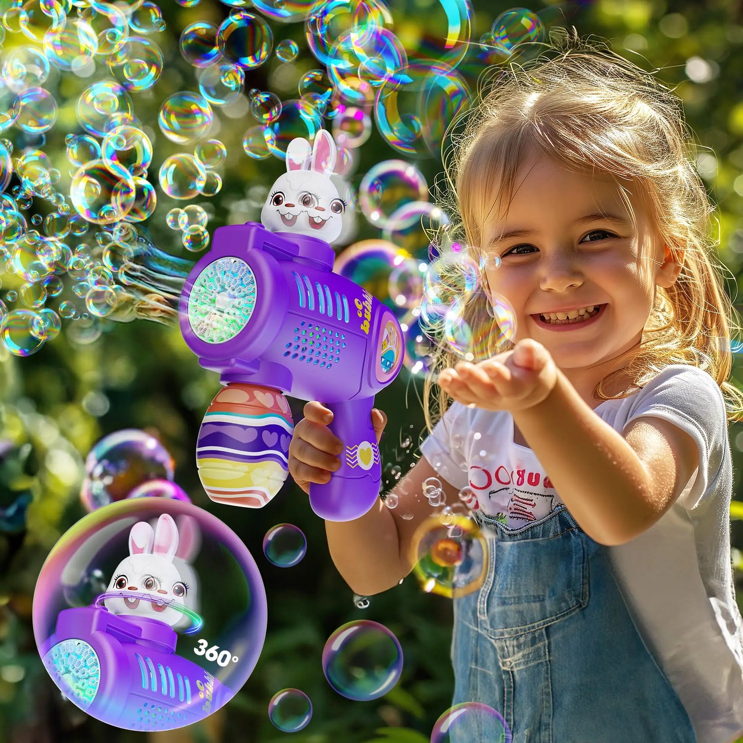 Bubble Gun, Bubble Maker Gun,Bubble Gifts for 4 5 6 7 8 9 10 11 12 Years Old Boys Girls,Summer Outdoor Toy Birthday Party Favors