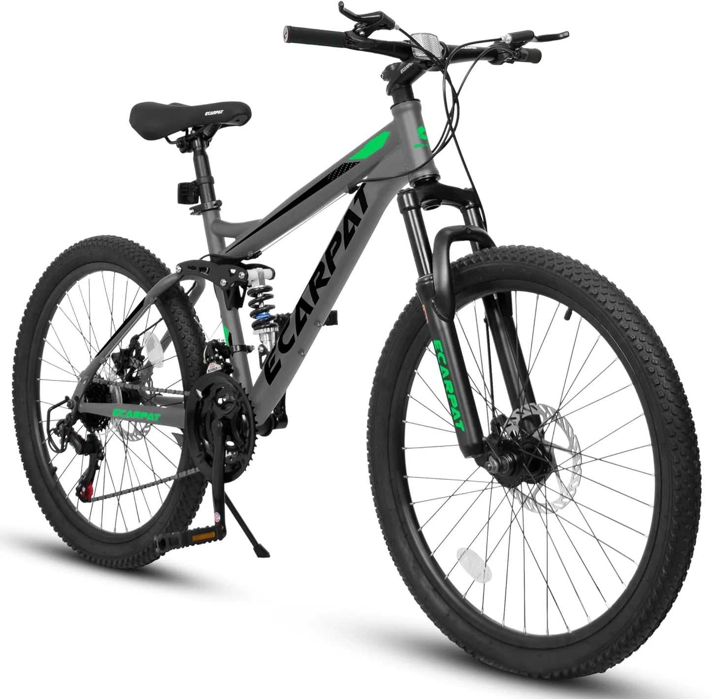 Ecarpat Unisex Dual Full Suspension Mountain Bike 24 26 27.5 Inch 21 Speed