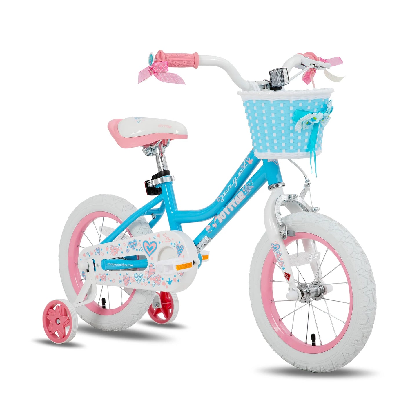JOYSTAR Colorful Girls Bike With Basket And Training Wheels 12 14 16 18 Inch