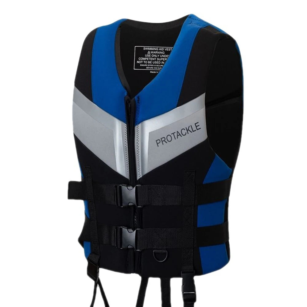 Neoprene Sea Life Jacket Adults Men Buoyancy Drifting Safety Vest Buckle Floating Foam Surfing Sailboard Racing Boats Kayaks