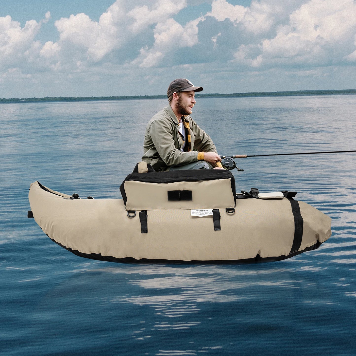 Outdoor Inflatable Fishing Boat With Adjustable Backrest 90-180 Ocean Fishing