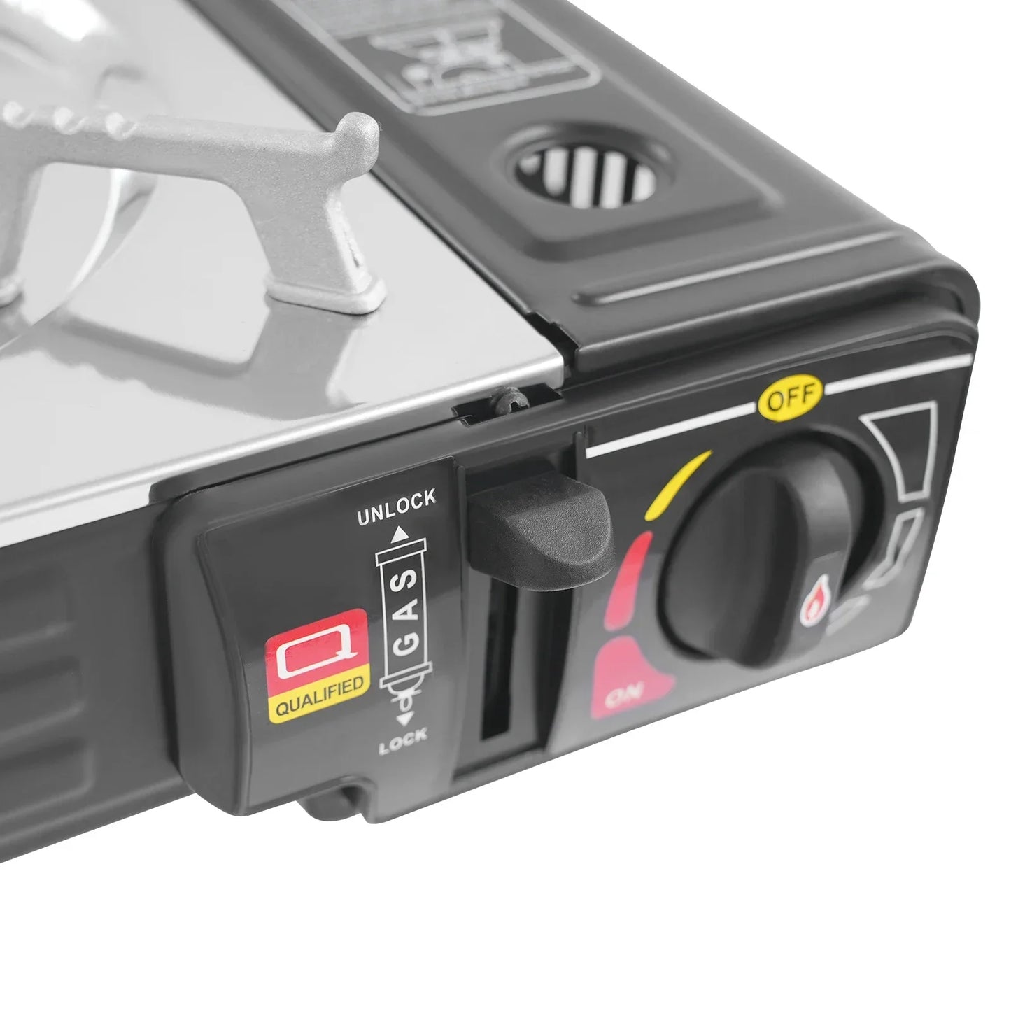 Two Burner Tabletop Butane Camping Stove Portable Case And Baking Tray 63x26x8