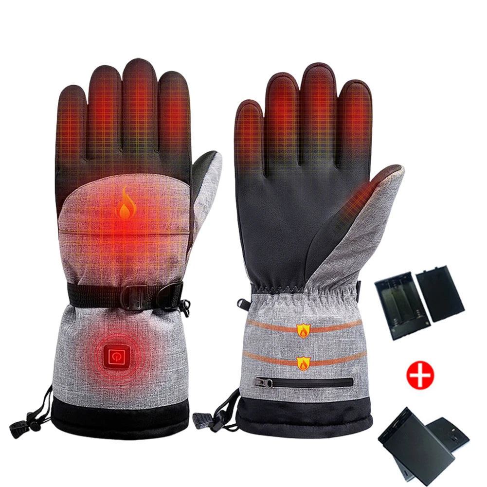 Hand Warmer Heated Gloves 5000mAh Battery Waterproof For Outdoor Activities