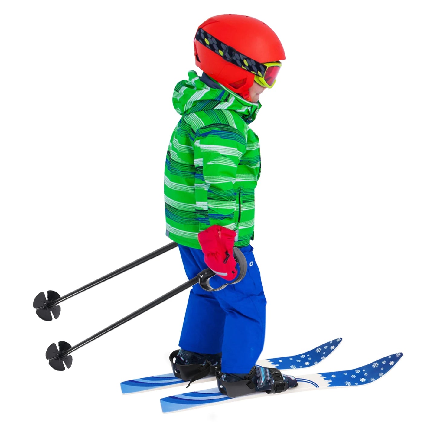 Kids Ski Set With Poles 68x6cm Skis For Beginners Ages 2 To 8 Outdoor Snow