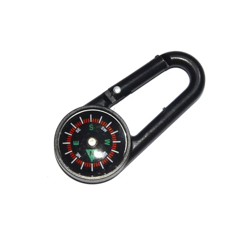Mini Lightweight Compass With Carabiner Keychain For Camping Survival