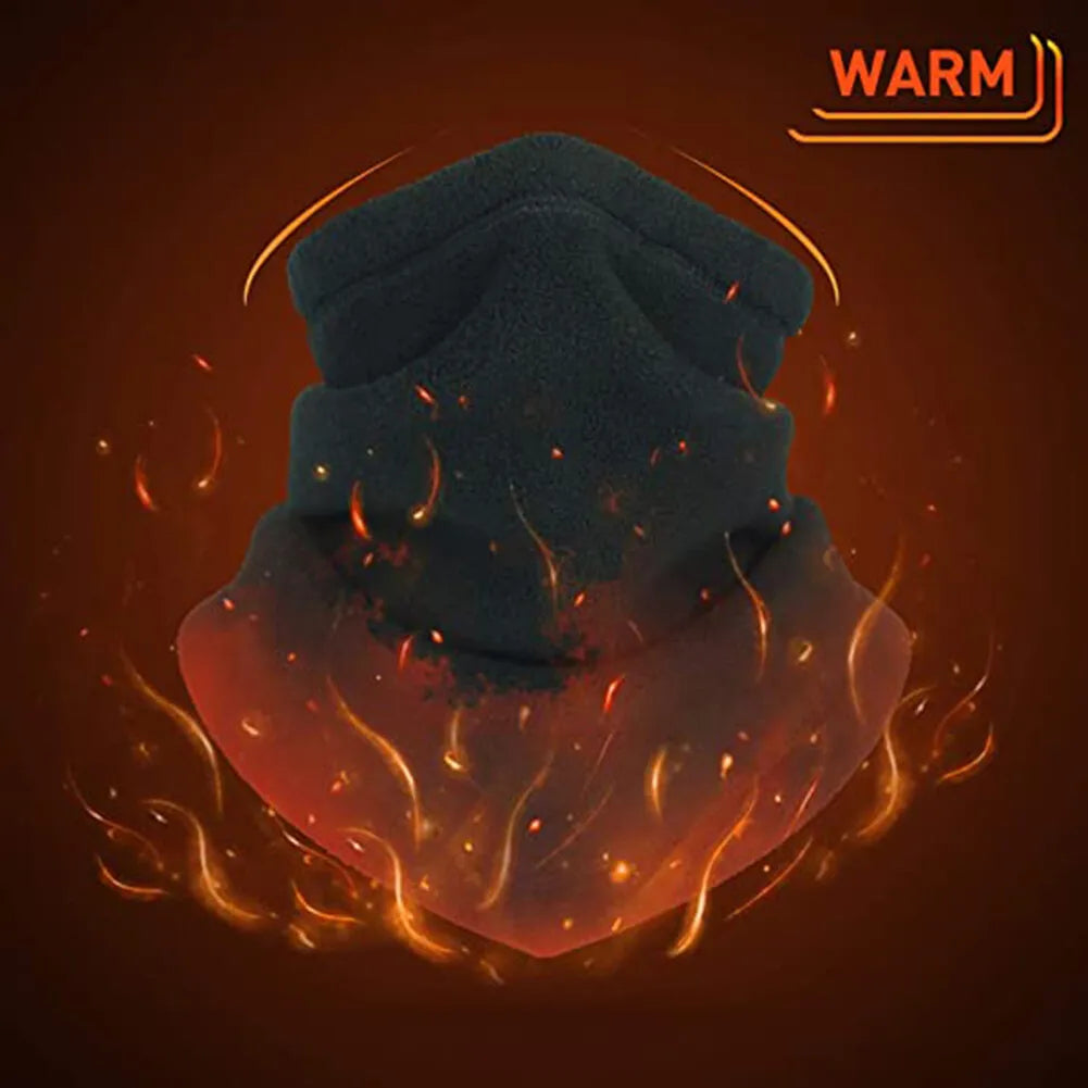 Fleece Neck Warmer Winter Scarf Face Mask For Men Women Windproof Hiking Cycling