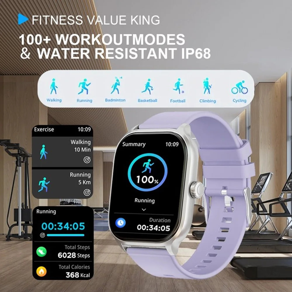 LAXASFIT Smart Watch Bluetooth Call Dial IP68 Waterproof