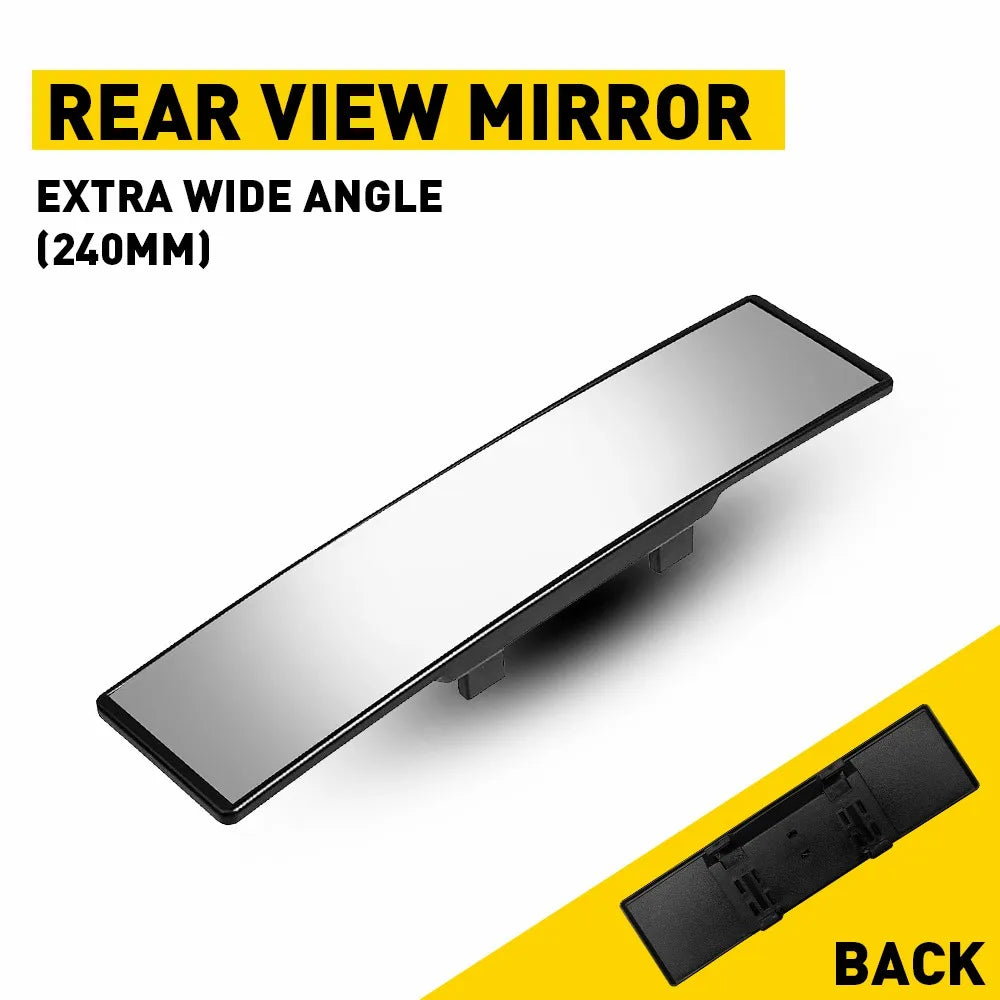 Universal 240mm Wide Convex Interior Clip On Rear View Mirror Anti Glare