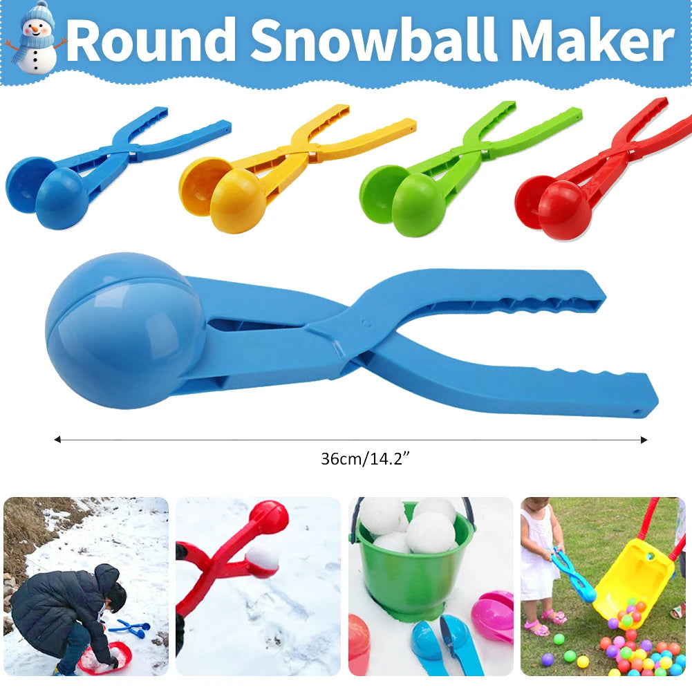 3D Large Round Snowball Maker Clip Winter Snowball Fight Children Beach Play Toy