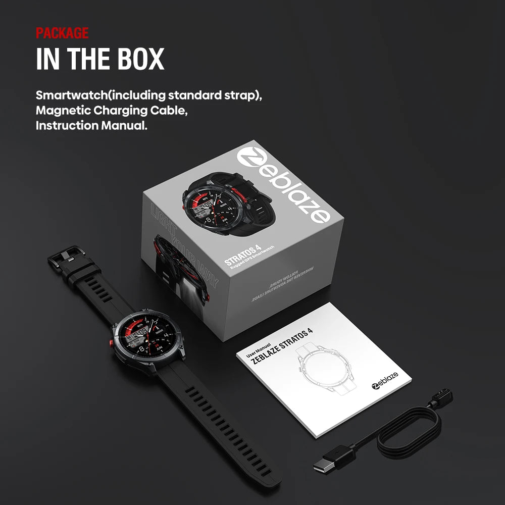 Zeblaze Stratos 4 GPS Smartwatch With AMOLED Display
